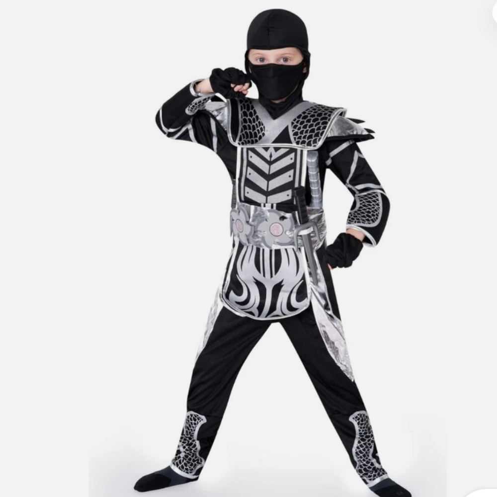Spooktacular Creations Toddler Siver Ninja Costume For TODDLERS